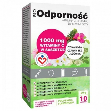 DR. GAJA ProOdporność, 10 saszetek, 20 g, Witamina C 1000 mg + Rutyna